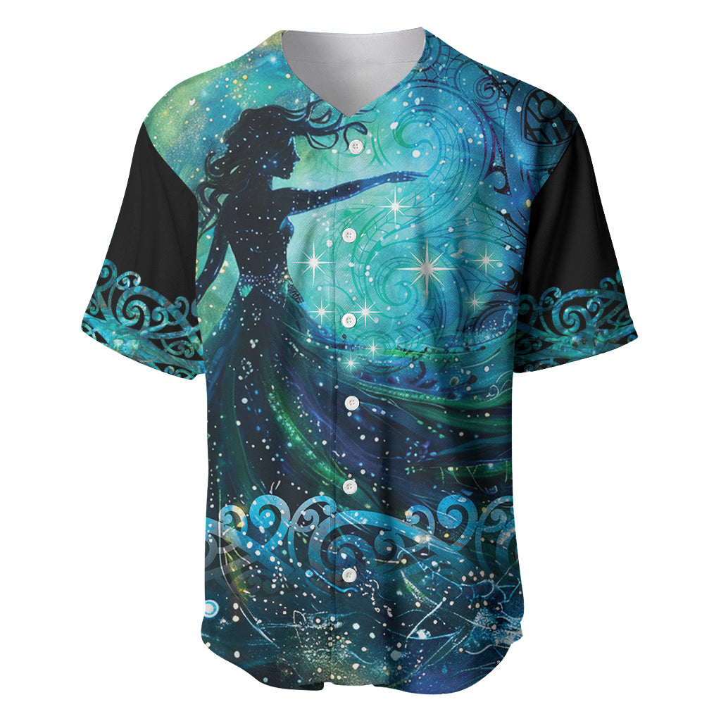 New Zealand Matariki Hiwa-i-te-rangi Baseball Jersey Titiro ki nga Whetu Wishing Star LT9 Black - Polynesian Pride