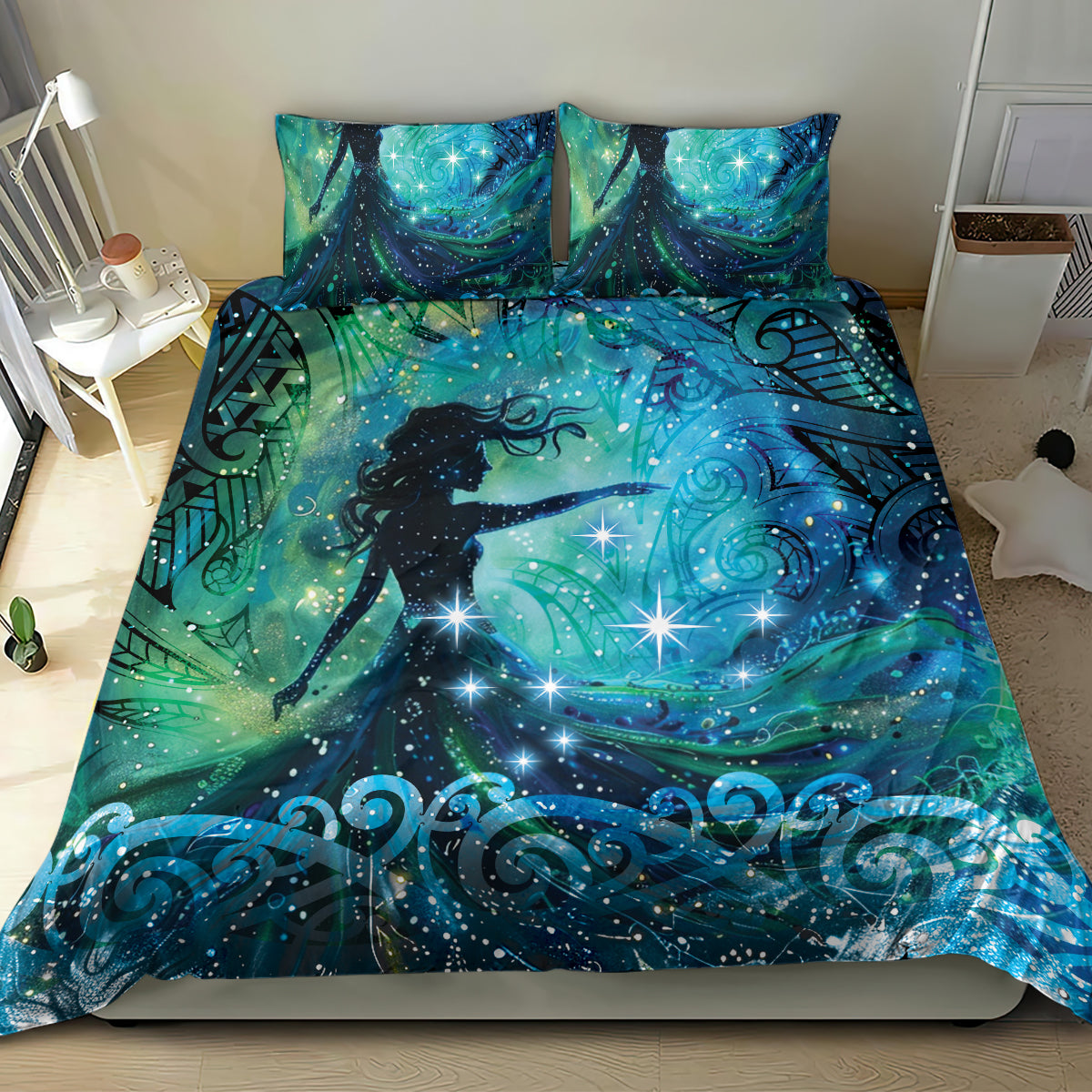 New Zealand Matariki Hiwa-i-te-rangi Bedding Set Titiro ki nga Whetu Wishing Star