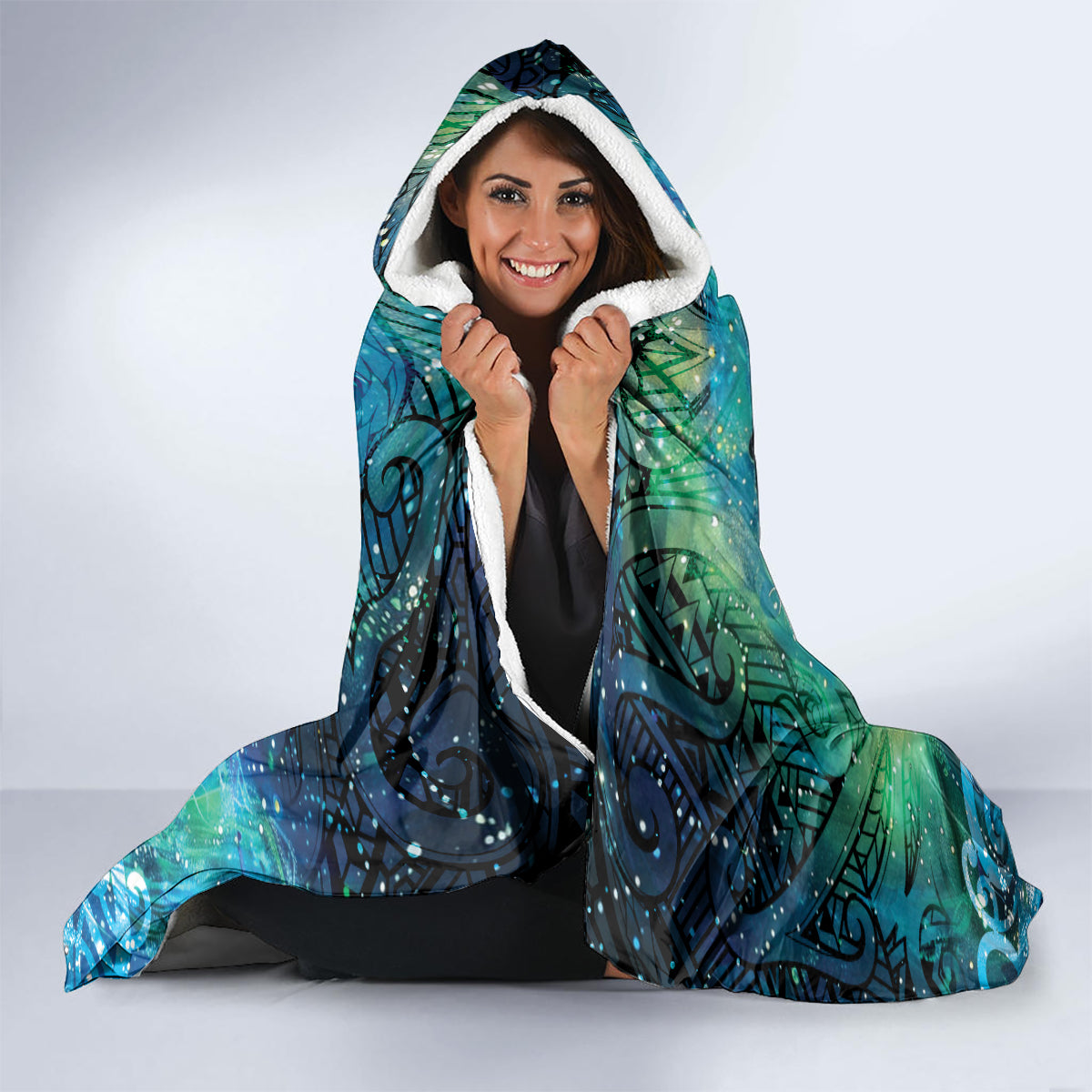 New Zealand Matariki Hiwa-i-te-rangi Hooded Blanket Titiro ki nga Whetu Wishing Star LT9 - Polynesian Pride