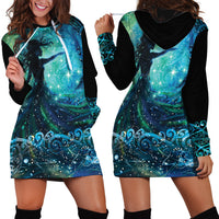 New Zealand Matariki Hiwa-i-te-rangi Hoodie Dress Titiro ki nga Whetu Wishing Star LT9 - Polynesian Pride