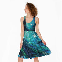 New Zealand Matariki Hiwa-i-te-rangi Midi Dress Titiro ki nga Whetu Wishing Star - Polynesian Pride