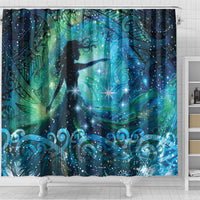 New Zealand Matariki Hiwa-i-te-rangi Shower Curtain Titiro ki nga Whetu Wishing Star