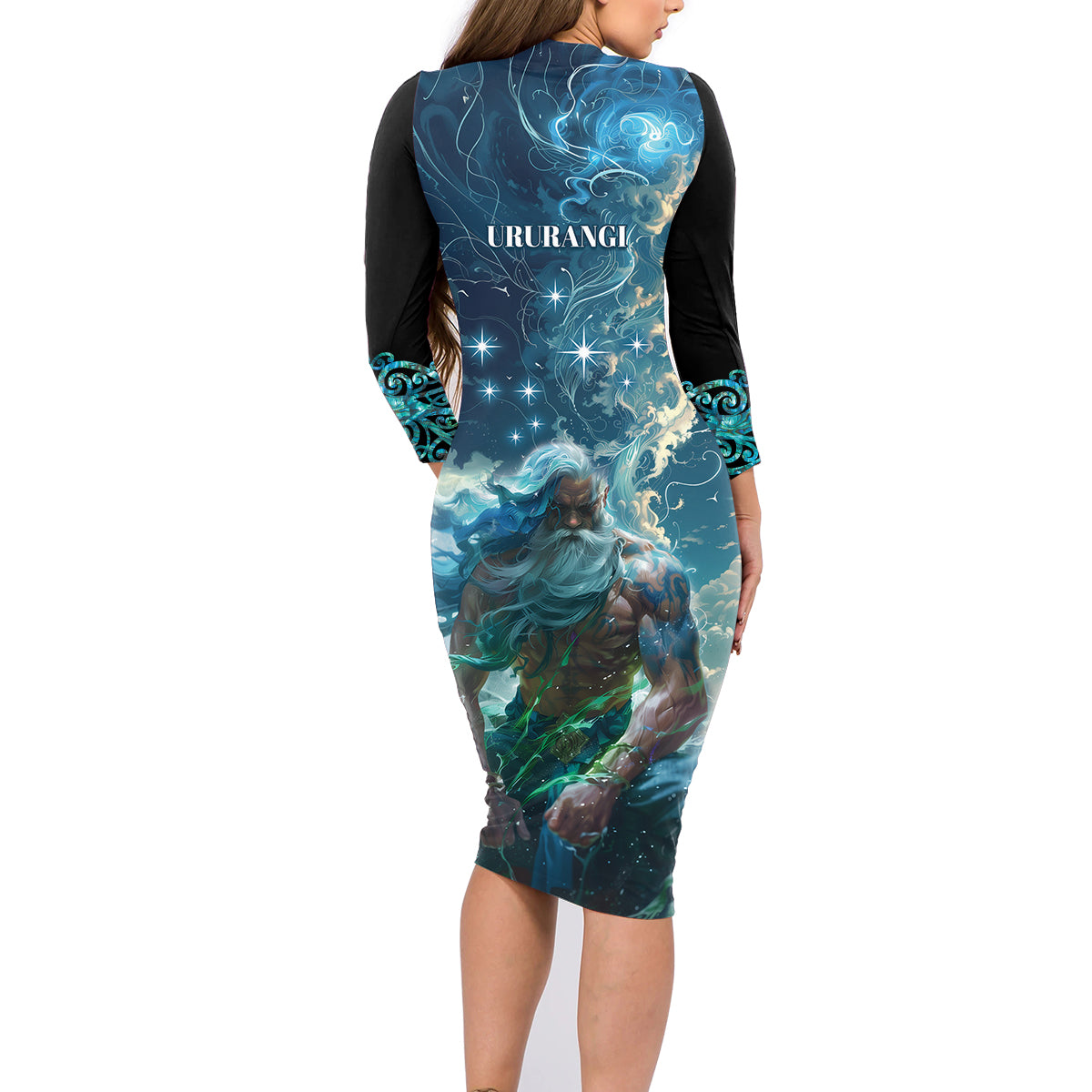 New Zealand Matariki Ururangi Family Matching Long Sleeve Bodycon Dress and Hawaiian Shirt The Murmur Of The Wind