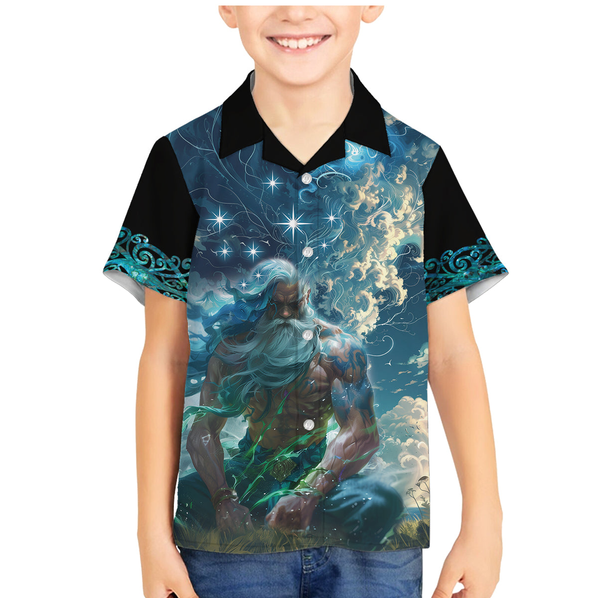New Zealand Matariki Ururangi Family Matching Mermaid Dress and Hawaiian Shirt The Murmur Of The Wind