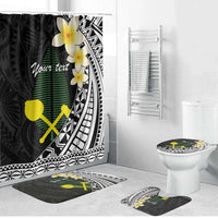 Alo Chiefdom Wallis and Futuna Personalized Bathroom Set Frangipani Flowers Polynesian Pattern - Polynesian Pride