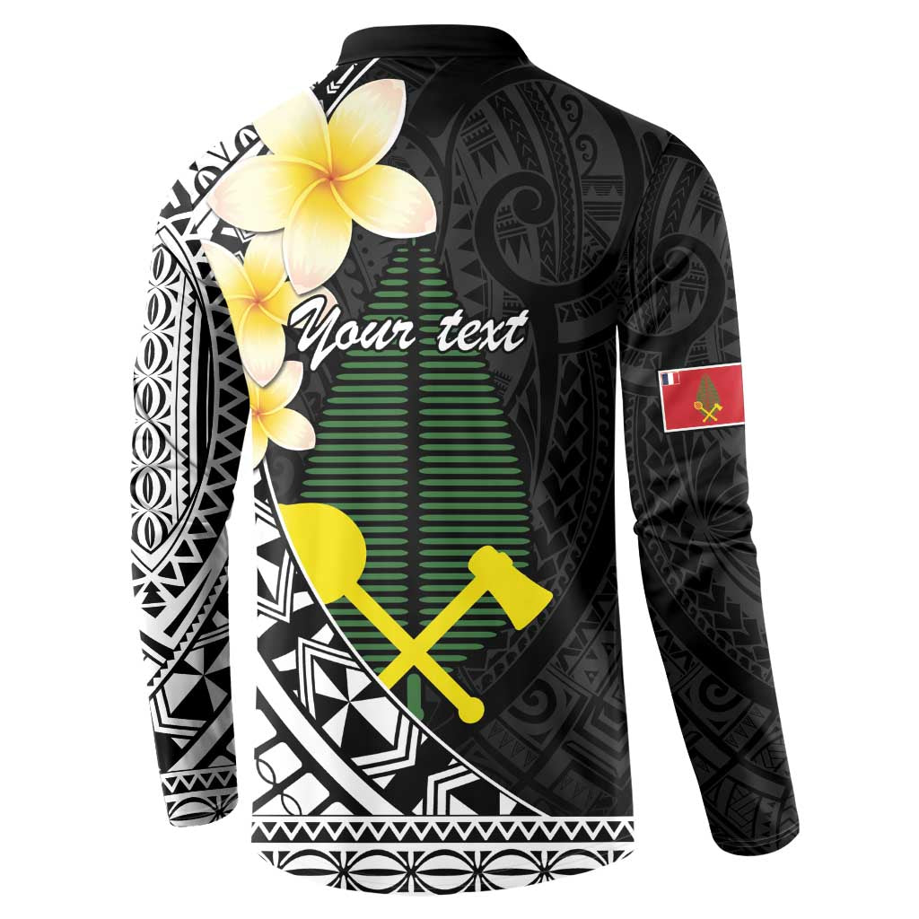 Alo Chiefdom Wallis and Futuna Personalized Button Sweatshirt Frangipani Flowers Polynesian Pattern