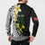 Alo Chiefdom Wallis and Futuna Personalized Button Sweatshirt Frangipani Flowers Polynesian Pattern