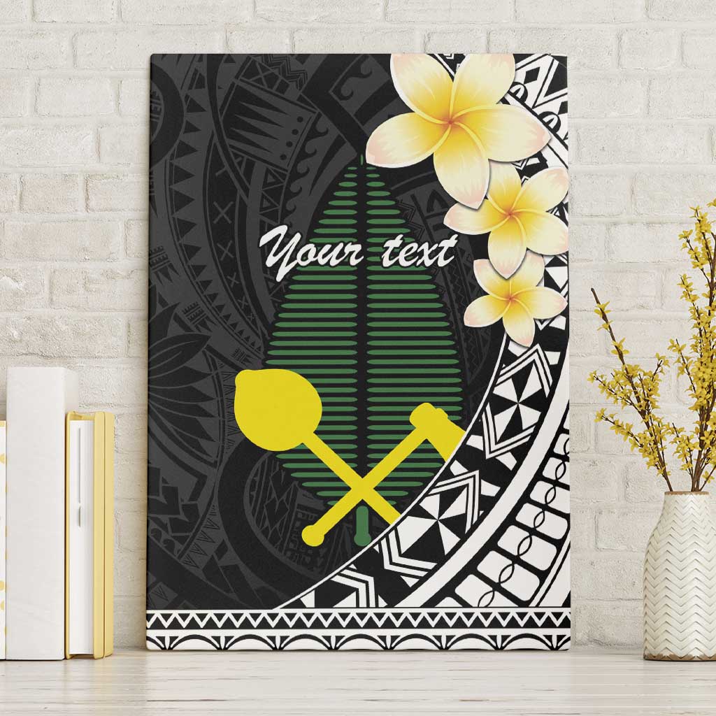Alo Chiefdom Wallis and Futuna Personalized Canvas Wall Art Frangipani Flowers Polynesian Pattern