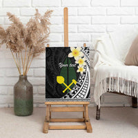 Alo Chiefdom Wallis and Futuna Personalized Canvas Wall Art Frangipani Flowers Polynesian Pattern