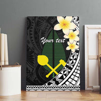 Alo Chiefdom Wallis and Futuna Personalized Canvas Wall Art Frangipani Flowers Polynesian Pattern