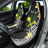 Alo Chiefdom Wallis and Futuna Personalized Car Seat Cover Frangipani Flowers Polynesian Pattern