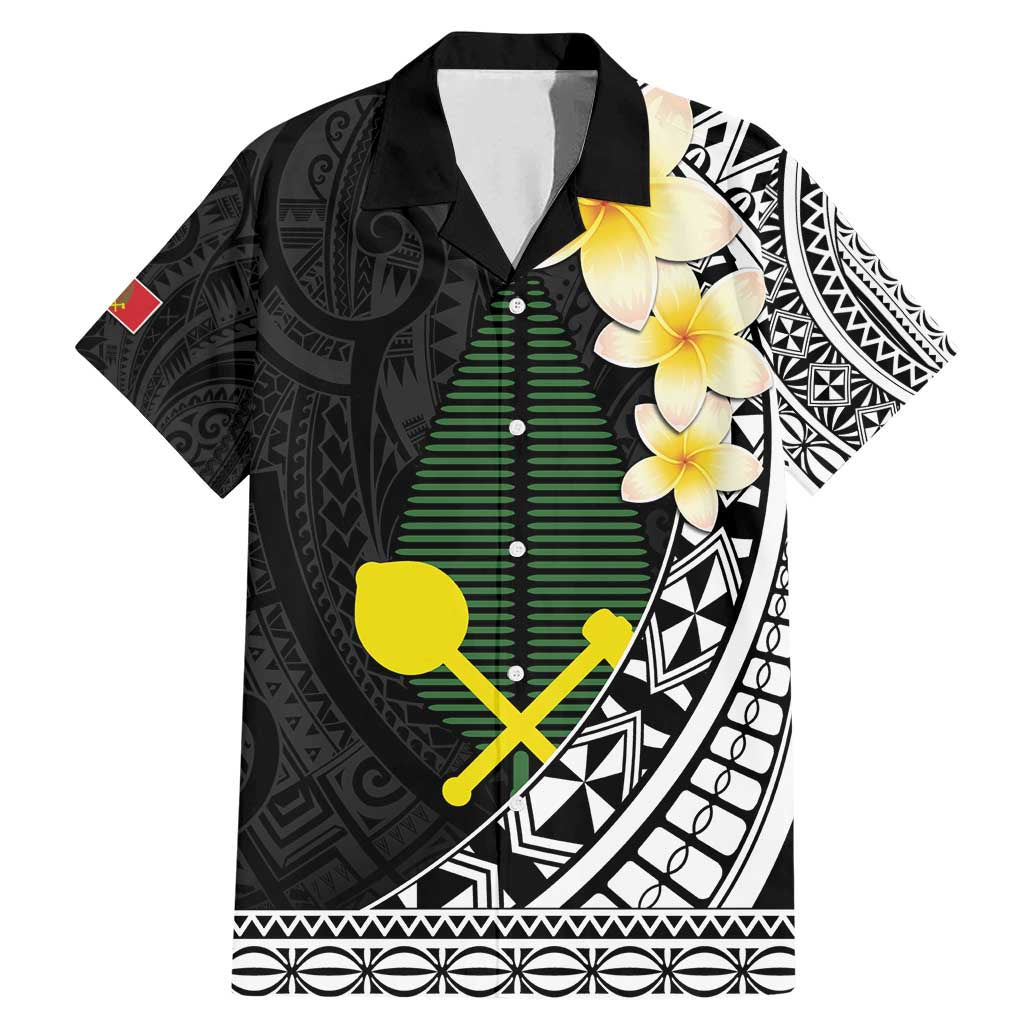 Alo Chiefdom Wallis and Futuna Personalized Family Matching Mermaid Dress and Hawaiian Shirt Frangipani Flowers Polynesian Pattern