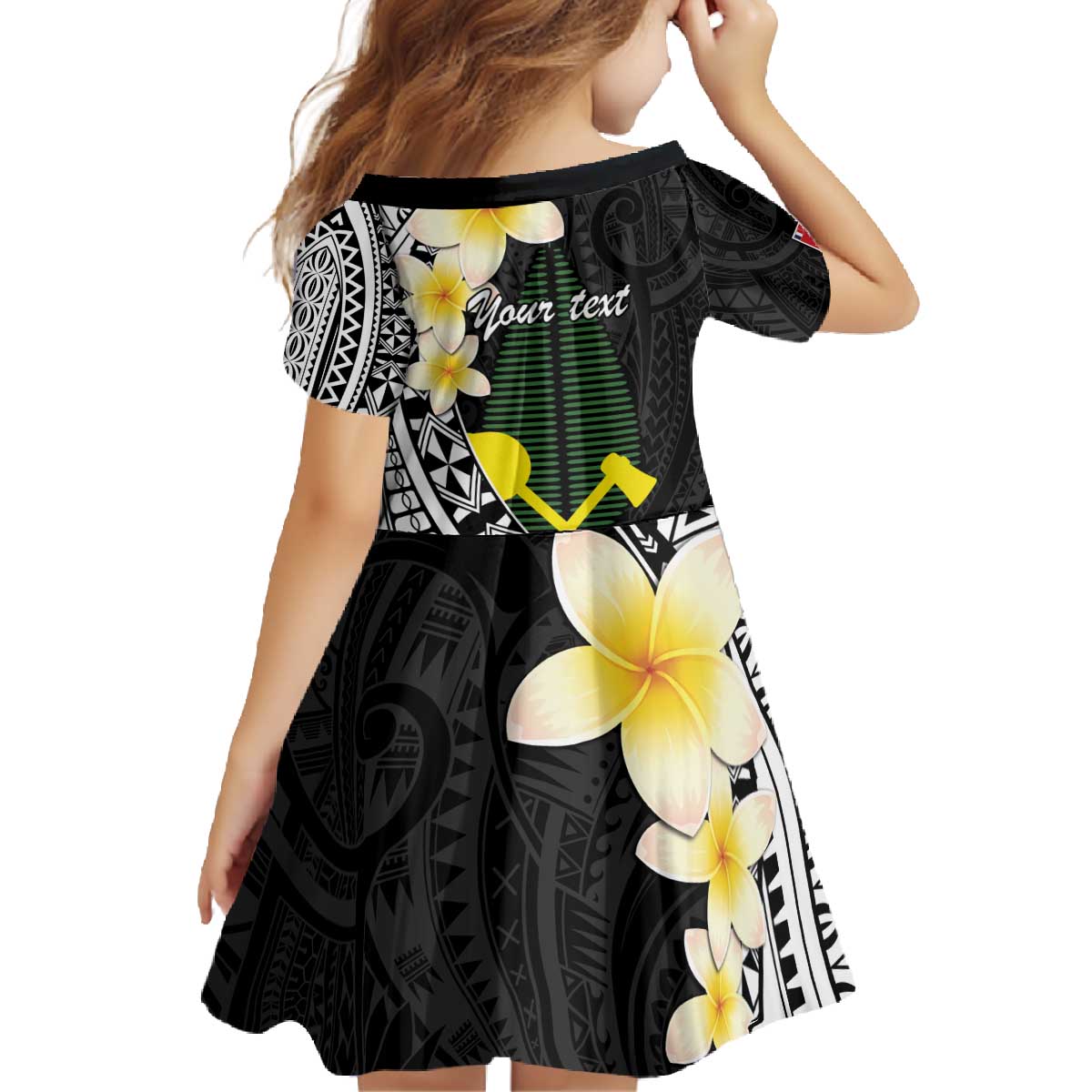 Alo Chiefdom Wallis and Futuna Personalized Family Matching Off The Shoulder Long Sleeve Dress and Hawaiian Shirt Frangipani Flowers Polynesian Pattern