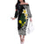 Alo Chiefdom Wallis and Futuna Personalized Family Matching Off The Shoulder Long Sleeve Dress and Hawaiian Shirt Frangipani Flowers Polynesian Pattern