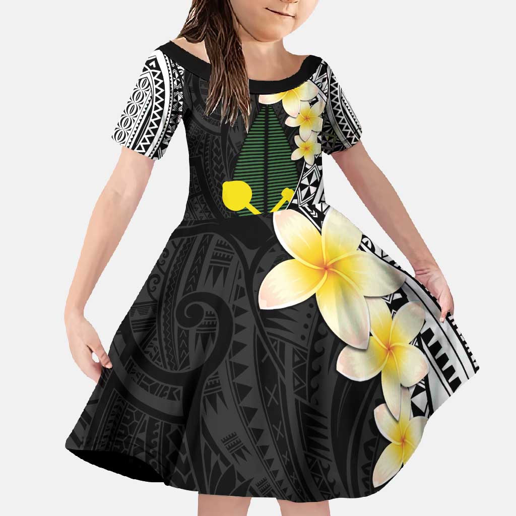 Alo Chiefdom Wallis and Futuna Personalized Family Matching Off Shoulder Maxi Dress and Hawaiian Shirt Frangipani Flowers Polynesian Pattern