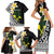 Alo Chiefdom Wallis and Futuna Personalized Family Matching Short Sleeve Bodycon Dress and Hawaiian Shirt Frangipani Flowers Polynesian Pattern