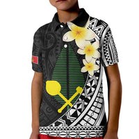 Alo Chiefdom Wallis and Futuna Personalized Kid Polo Shirt Frangipani Flowers Polynesian Pattern