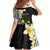 Alo Chiefdom Wallis and Futuna Personalized Kid Short Sleeve Dress Frangipani Flowers Polynesian Pattern
