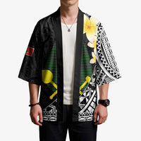 Alo Chiefdom Wallis and Futuna Personalized Kimono Frangipani Flowers Polynesian Pattern - Polynesian Pride