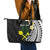 Alo Chiefdom Wallis and Futuna Personalized Leather Tote Bag Frangipani Flowers Polynesian Pattern