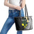 Alo Chiefdom Wallis and Futuna Personalized Leather Tote Bag Frangipani Flowers Polynesian Pattern