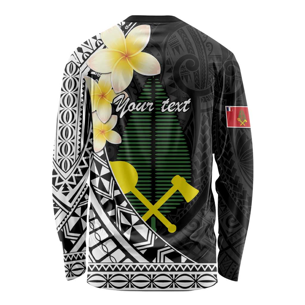 Alo Chiefdom Wallis and Futuna Personalized Long Sleeve Shirt Frangipani Flowers Polynesian Pattern