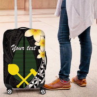 Alo Chiefdom Wallis and Futuna Personalized Luggage Cover Frangipani Flowers Polynesian Pattern