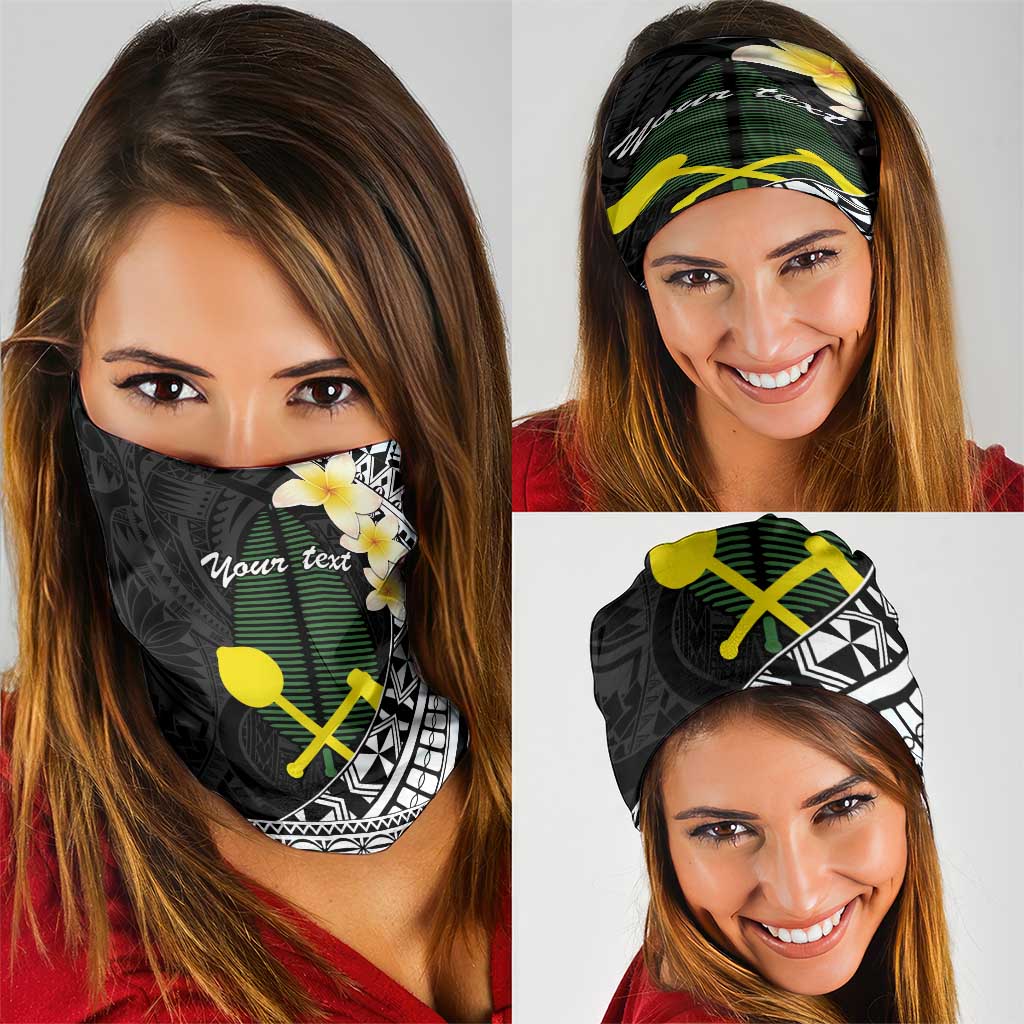 Alo Chiefdom Wallis and Futuna Personalized Neck Gaiter Frangipani Flowers Polynesian Pattern - Polynesian Pride