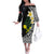 Alo Chiefdom Wallis and Futuna Personalized Off The Shoulder Long Sleeve Dress Frangipani Flowers Polynesian Pattern