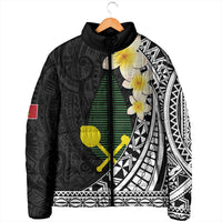 Alo Chiefdom Wallis and Futuna Personalized Padded Jacket Frangipani Flowers Polynesian Pattern - Polynesian Pride