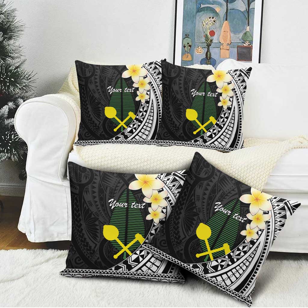 Alo Chiefdom Wallis and Futuna Personalized Pillow Cover Frangipani Flowers Polynesian Pattern - Polynesian Pride