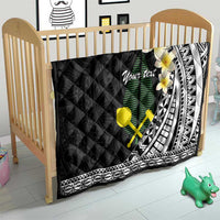 Alo Chiefdom Wallis and Futuna Personalized Quilt Frangipani Flowers Polynesian Pattern