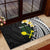 Alo Chiefdom Wallis and Futuna Personalized Rubber Doormat Frangipani Flowers Polynesian Pattern