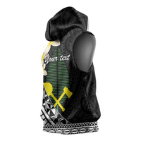 Alo Chiefdom Wallis and Futuna Personalized Sleeveless Hoodie Frangipani Flowers Polynesian Pattern - Polynesian Pride