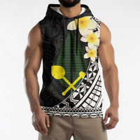 Alo Chiefdom Wallis and Futuna Personalized Sleeveless Hoodie Frangipani Flowers Polynesian Pattern - Polynesian Pride