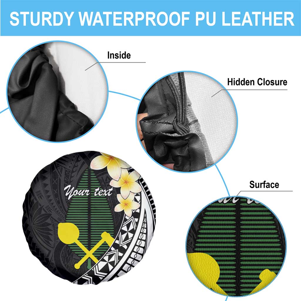 Alo Chiefdom Wallis and Futuna Personalized Spare Tire Cover Frangipani Flowers Polynesian Pattern