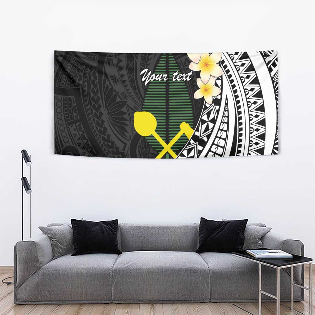 Alo Chiefdom Wallis and Futuna Personalized Tapestry Frangipani Flowers Polynesian Pattern