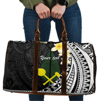 Alo Chiefdom Wallis and Futuna Personalized Travel Bag Frangipani Flowers Polynesian Pattern - Polynesian Pride