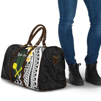 Alo Chiefdom Wallis and Futuna Personalized Travel Bag Frangipani Flowers Polynesian Pattern - Polynesian Pride
