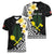 Alo Chiefdom Wallis and Futuna Personalized Women V-Neck T-Shirt Frangipani Flowers Polynesian Pattern