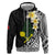 Alo Chiefdom Wallis and Futuna Personalized Zip Hoodie Frangipani Flowers Polynesian Pattern