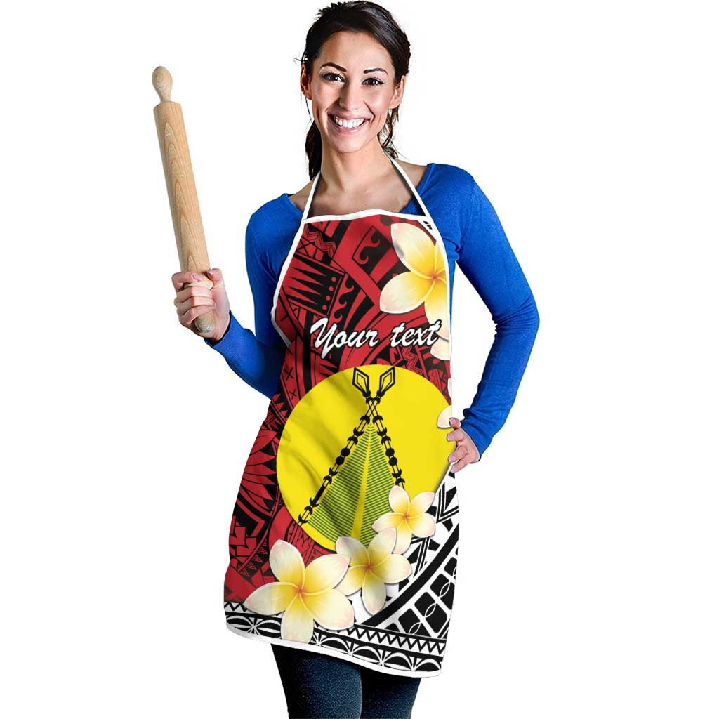 Sigave Chiefdom Wallis and Futuna Personalized Apron Frangipani Flowers Polynesian Pattern - Polynesian Pride
