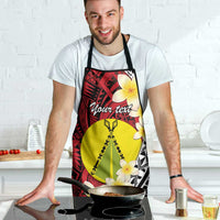 Sigave Chiefdom Wallis and Futuna Personalized Apron Frangipani Flowers Polynesian Pattern - Polynesian Pride