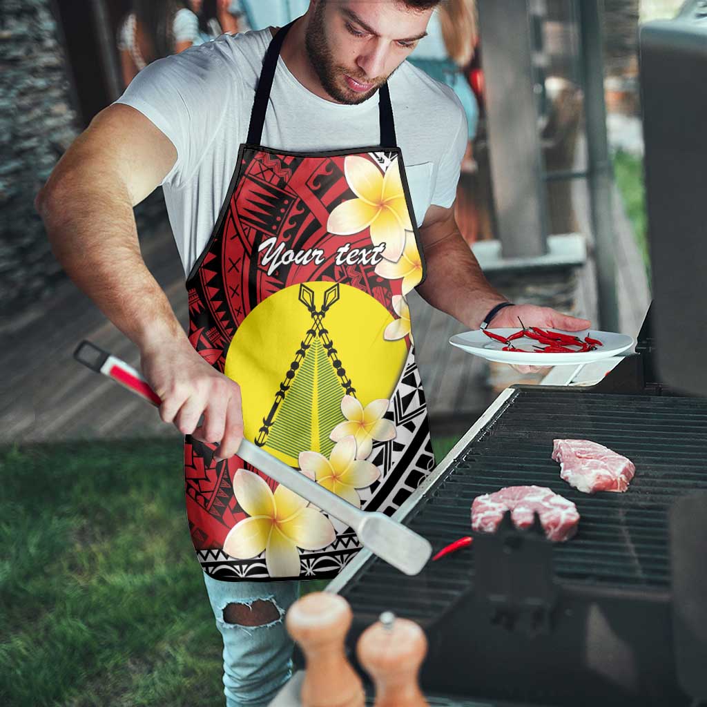 Sigave Chiefdom Wallis and Futuna Personalized Apron Frangipani Flowers Polynesian Pattern - Polynesian Pride