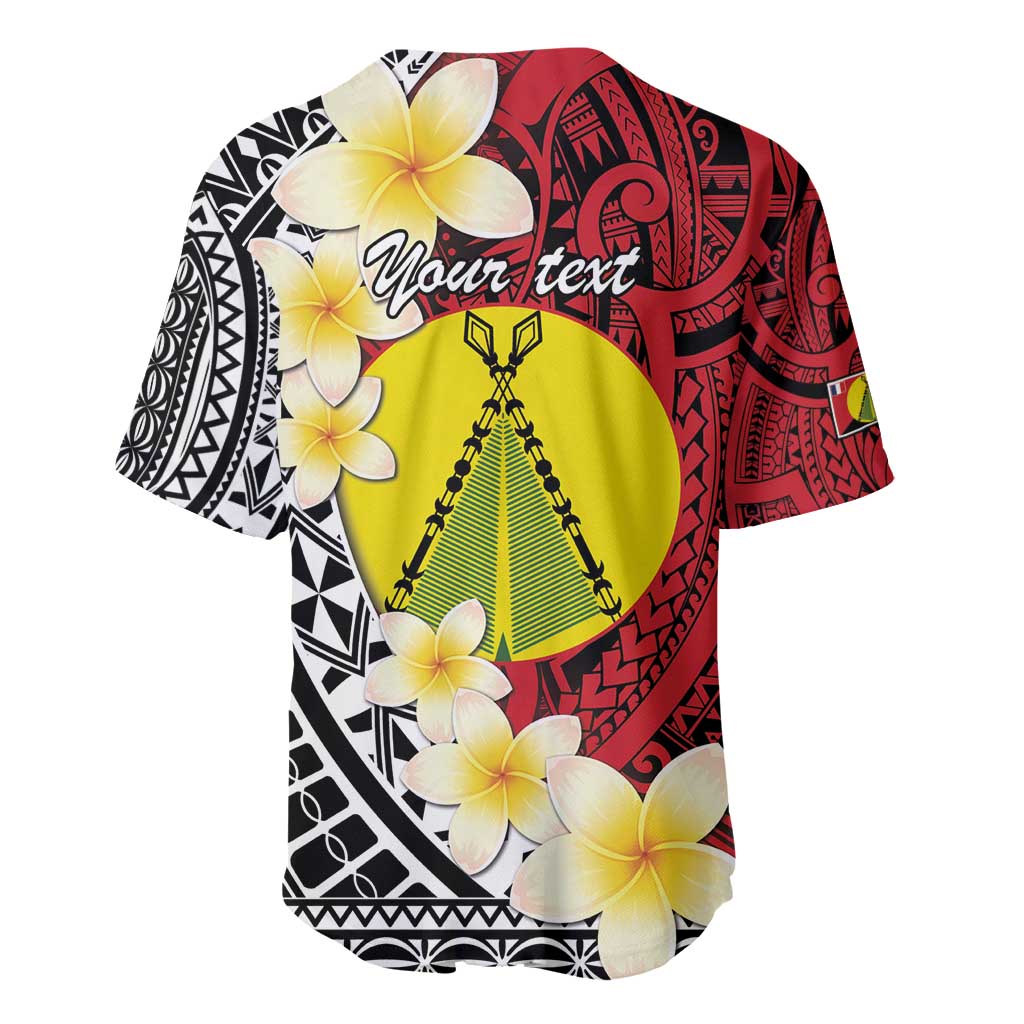 Sigave Chiefdom Wallis and Futuna Personalized Baseball Jersey Frangipani Flowers Polynesian Pattern