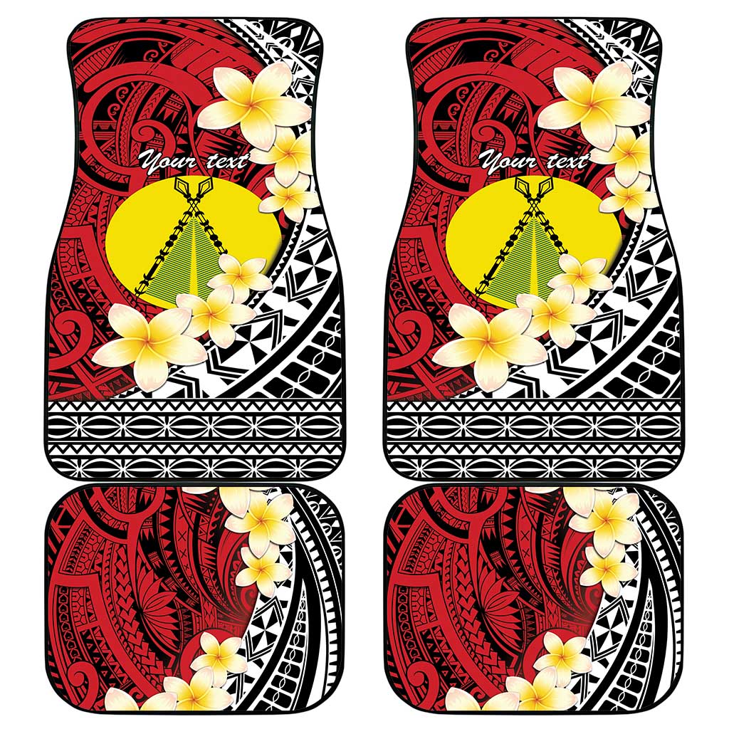 Sigave Chiefdom Wallis and Futuna Personalized Car Mats Frangipani Flowers Polynesian Pattern
