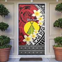 Sigave Chiefdom Wallis and Futuna Personalized Door Cover Frangipani Flowers Polynesian Pattern - Polynesian Pride