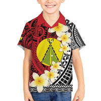 Sigave Chiefdom Wallis and Futuna Personalized Family Matching Off The Shoulder Long Sleeve Dress and Hawaiian Shirt Frangipani Flowers Polynesian Pattern