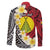 Sigave Chiefdom Wallis and Futuna Personalized Family Matching Off Shoulder Maxi Dress and Hawaiian Shirt Frangipani Flowers Polynesian Pattern
