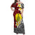 Sigave Chiefdom Wallis and Futuna Personalized Family Matching Off Shoulder Maxi Dress and Hawaiian Shirt Frangipani Flowers Polynesian Pattern
